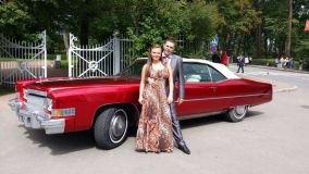 Rent Cars and Buses: Cadillac Eldorado Red