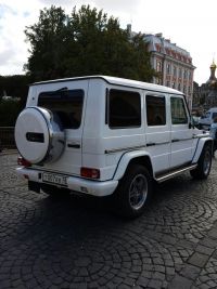 Rent Cars and Buses: Mercedes Gelandewagen White